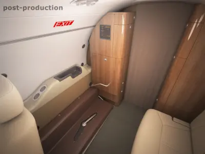Learjet 31 cabin - interior 3D model