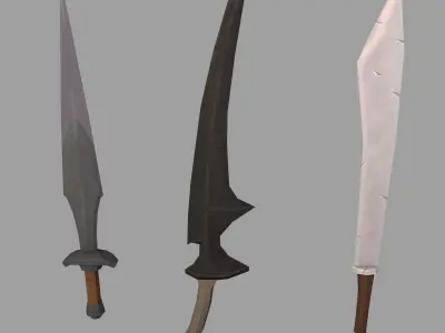 Low Poly Stylized Swords Pack Low-poly 3D model