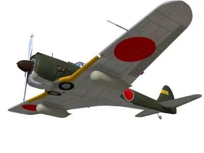 Ki43 Hayabusa type1 oscar 3D model