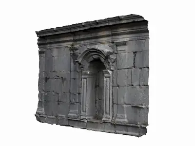 Medieval Wall Low-poly 3D model