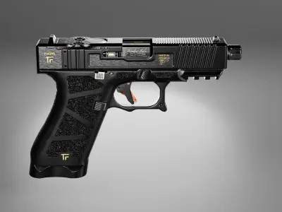 Glock Gemist MK2 Handgun Low-poly 3D model