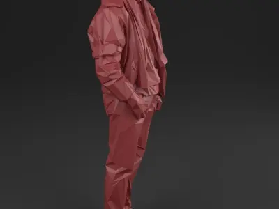 Men 02 pilot - Low Poly Low-poly 3D model