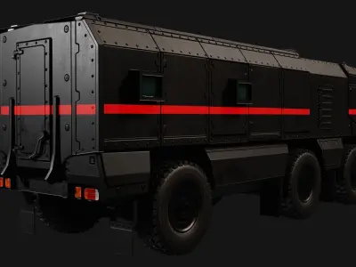 Kamaz Typhoon Truck Low-poly 3D model