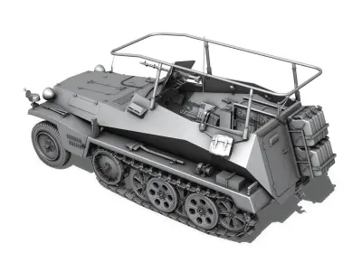 SD KFZ 250 3 - Half-track Command Version 3D model