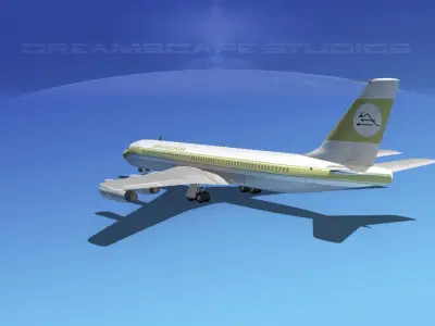 Boeing 707 Libyan Arab 3D model