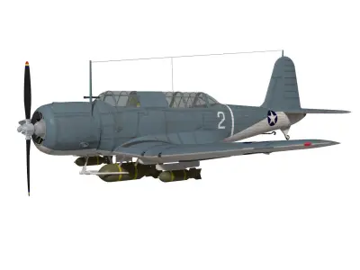 Chance Vought SB2U-3 Vindicator 3D model