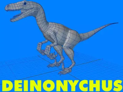 Deinonychus dinosaur 3D model