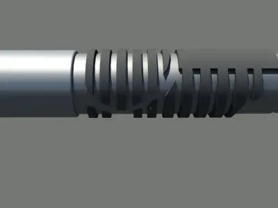 Lightsaber Collection rocket launcher Low-poly 3D model