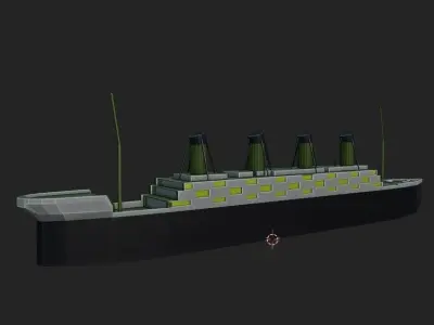 Titanic ship Low-poly 3D model