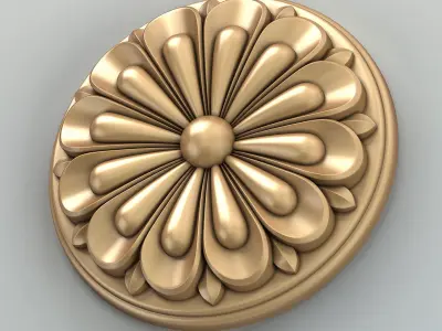Round rosette 022 Free 3D model