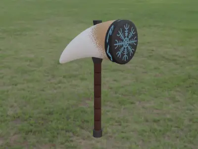 Ice Dragon Tooth Hammer 3D model