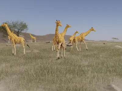 Giraffe Low-poly 3D model