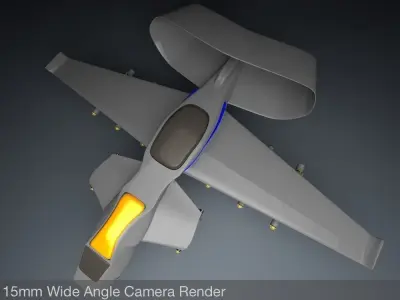 The Avenger UAV Fiction Military Drone 3D model