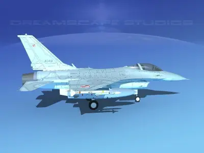 Gen Dyn F-16A Falcon Poland 3D model