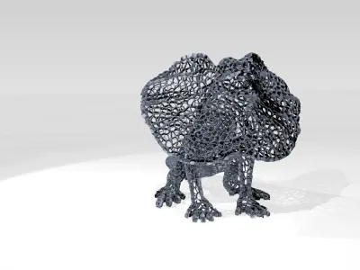 Frilled Lizard Voronoi 3D model