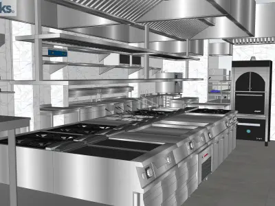Commercial Industrial Kitchen Project 3D model