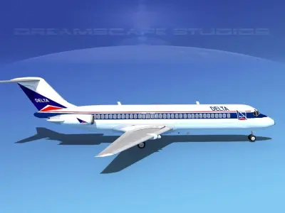 Douglas DC-9 Delta 3D model