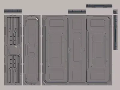 Sci-Fi Panel SET 3D model