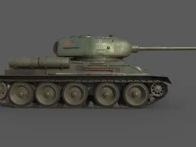 Tank T-34-85 1944 3D model