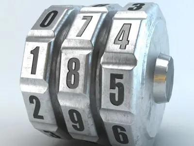 Counter wheel Low-poly 3D model