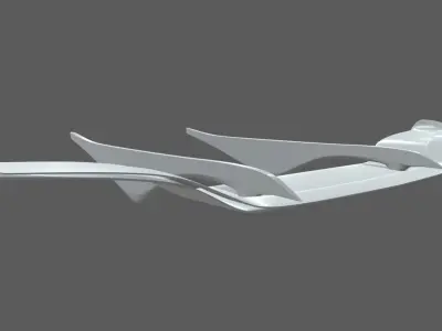 Car Spoiler 02 Low-poly 3D model