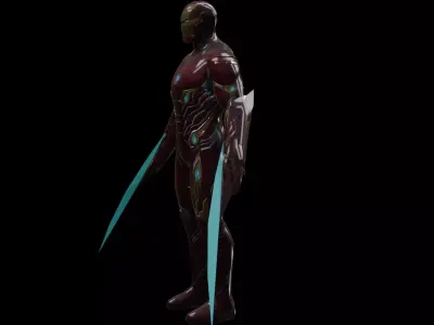 Iron Hero Armor Suit Low-poly 3D model