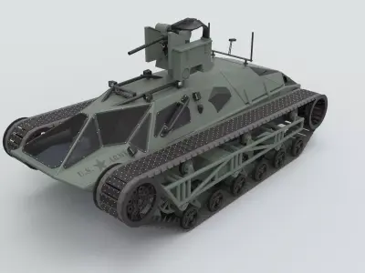 Tracked vehicle from the movie Fast 8 3D model