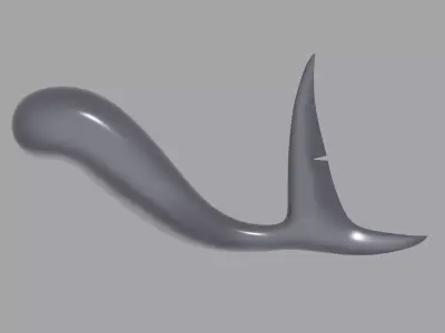Shark Tail Low-poly 3D model