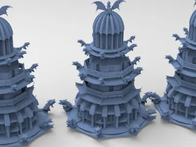 Dragon master City tower 3D model