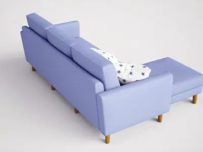 Burrow Nomad Chaise Sofa Free 3D model