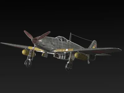 Kawasaki Ki 61 Hien Aircraft 3D model