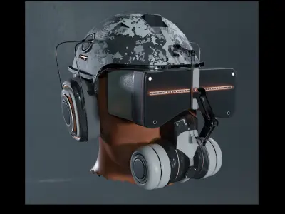 Cyberpunk VR headset  3D model