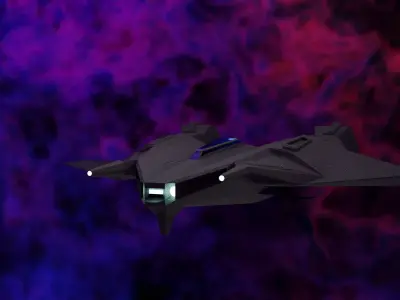 Space Aircraft FREE Low-poly 3D PBR model game ready Free low-poly 3D model