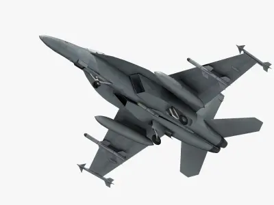 F A-18 EF SuperHornet Low-poly 3D model