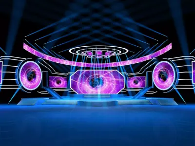 Concert company conference stage design 3D model