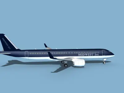 Airbus A220-300 Midwest Jet 3D model