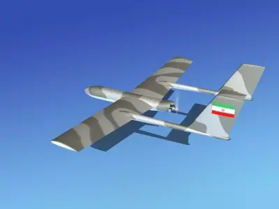 Mohajer 3 Drone V03 3D model