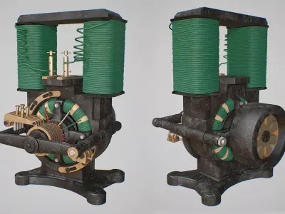 Vintage motor 3D model