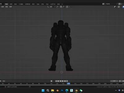 4K futuristic concept sci-fi design mecha man 3D model