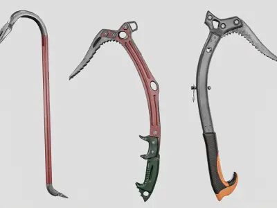 Ice Axe And Crowbar  Pack Low-poly 3D model