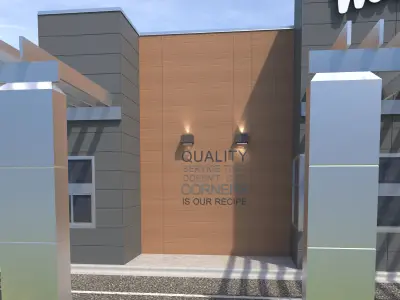 Retail-046 Wendys-003 With Site 3D model