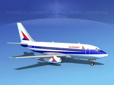 Boeing 737-100 Allegheny 3D model
