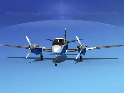 Beechcraft C-6 Transport USAF 3D model
