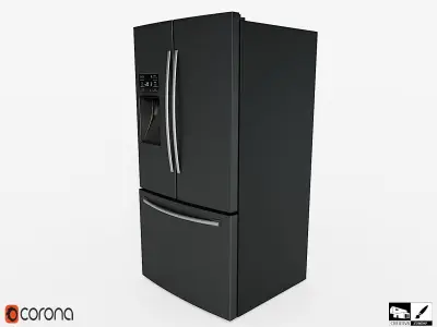 Modern Smart Fridge  Free low-poly 3D model
