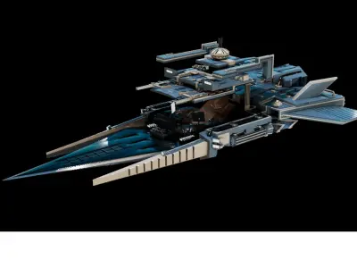 Star Wars spaceship Low-poly 3D model