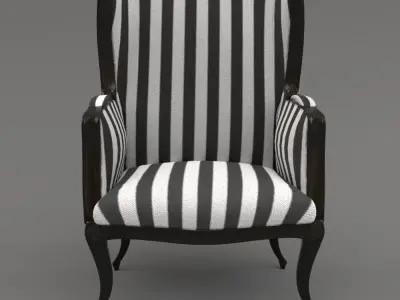 Queen Sofa Chair PBR multiple designs Free low-poly 3D model