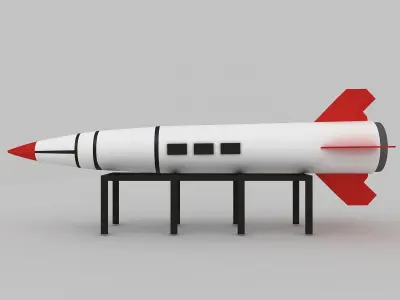 Tactical ballistic missile 3D model