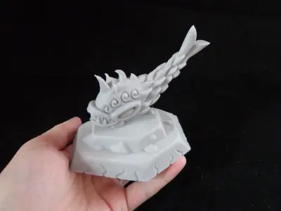 Angry fish 3d print Free 3D print model