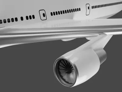 Boeing 747 - 400 Low-poly 3D model