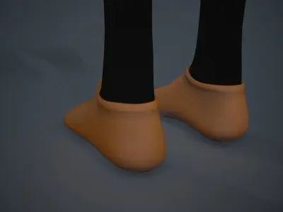  Brown Socks Style 2 Low-poly 3D model